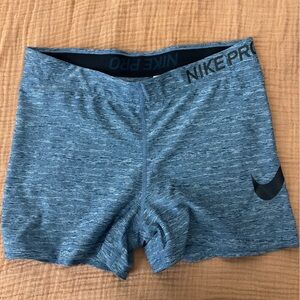 Nike Pro Heathered Blue Dri-FIT Shorts